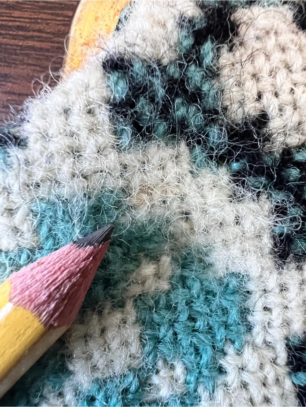 Vintage 1960s Dwek GB Wool Coin Purse
